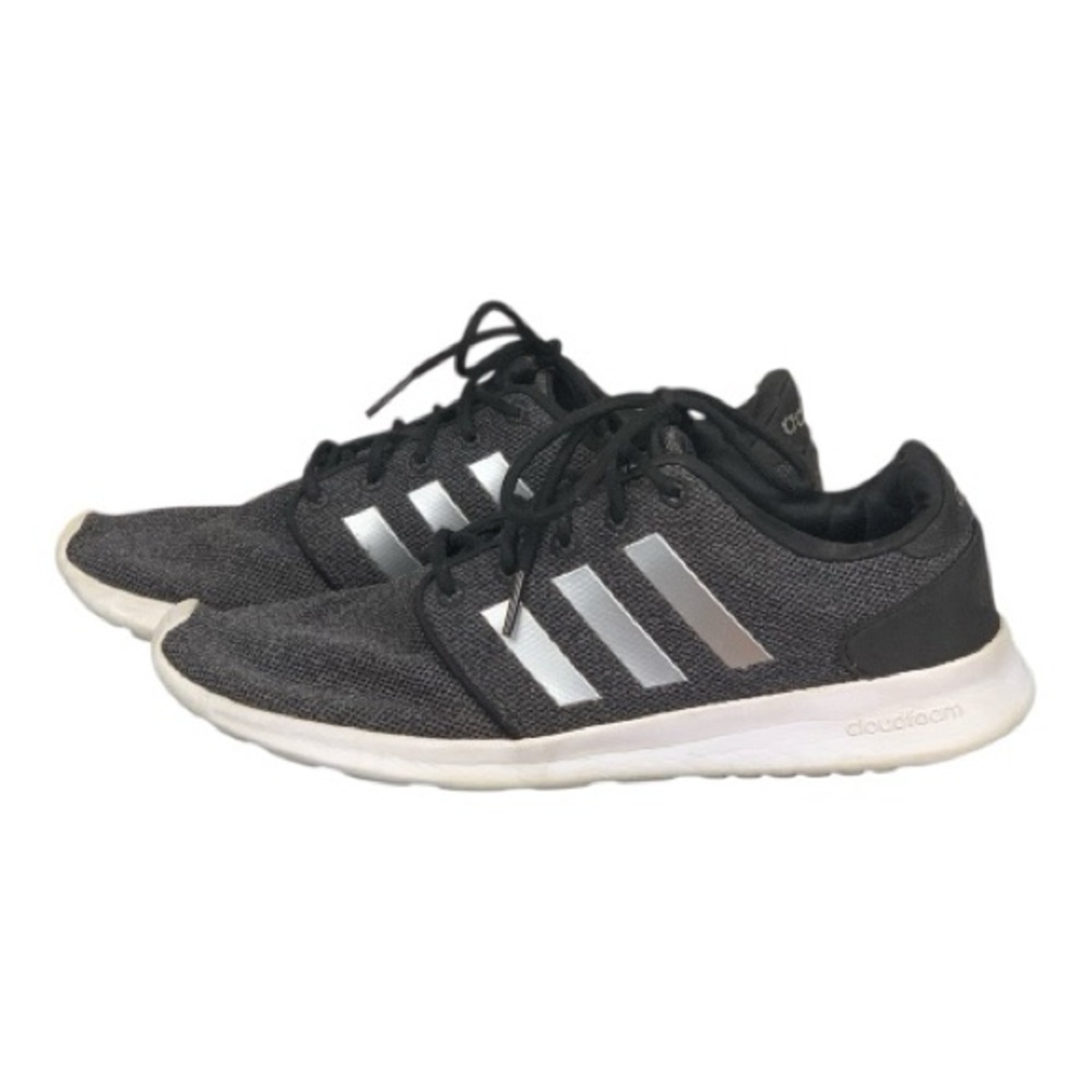 Adidas‎ Women's Cloud Foam QT Racer Running Shoes Black White Sneakers Size 9